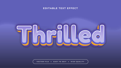 Purple violet yellow and blue thrilled 3d editable text effect - font style