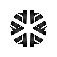 Modern simple elegant circular F logo