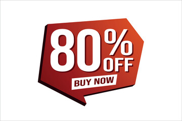80% eighty percent off buy now poster banner graphic design icon logo sign symbol social media website coupon

