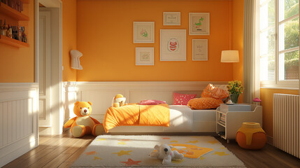 bedroom interior design Modern style children's bedroom