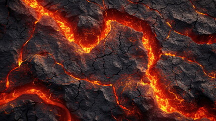 Lava texture fire background, crack texture