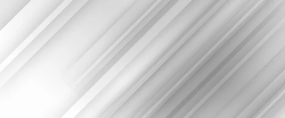 Fototapeten White minimal geometric shape abstract banner. For business banner, formal backdrop, prestigious voucher, luxe invite, wallpaper and background © Roisa