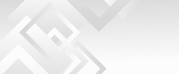 White minimal geometric shape abstract banner. For business banner, formal backdrop, prestigious voucher, luxe invite, wallpaper and background