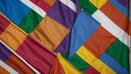 Intersectional Pride:This image could feature multiple pride flags intersecting or overlapping, representing the intersectionality of different identities within the LGBTQ+ community. Each flag could 