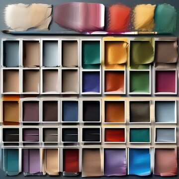 A collection of textured brushes and paint strokes in various colors and sizes, suitable for digital art1