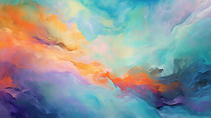 abstract watercolor background with clouds