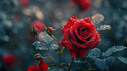 Radiant Red Rose in Full Bloom
