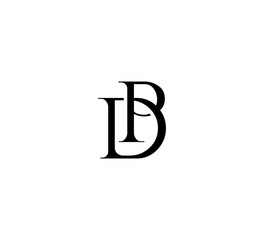 Initial Letter Logo. Logotype design. Simple Luxury Black Flat Vector DP