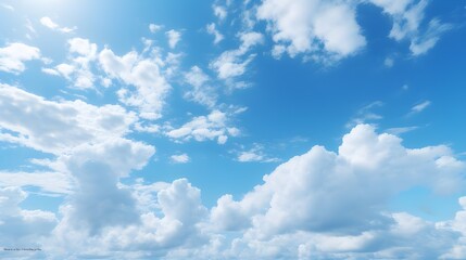 Naklejka na ściany i meble Nube blanca en el elemento de fondo del cielo azul 