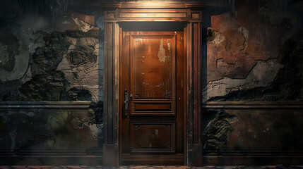 Fototapeta na wymiar Doors wallpaper, the passageways may sometimes bring surprises when opened