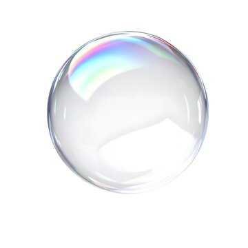 Lone Bubble on a White Background
