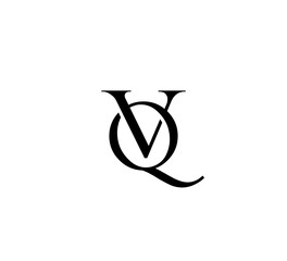 Initial Letter Logo. Logotype design. Simple Luxury Black Flat Vector VQ