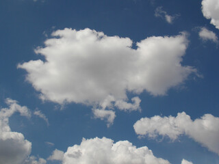 Heart shaped clouds during the day