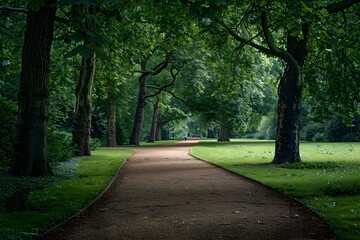 Rhythmic Dance of Conversation: Footsteps in Sync Along Autumn Park Paths