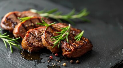 Juicy Duck Fillet with Exquisite Seasoning on a Plate