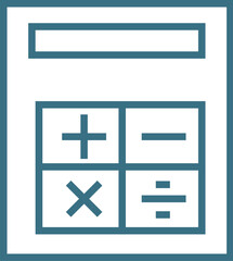 Calculator line icon