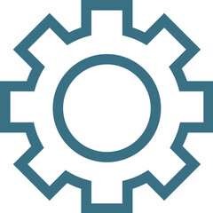 Cogwheel line icon