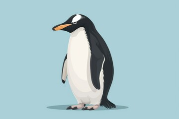 Playful Penguin Vector Artwork

