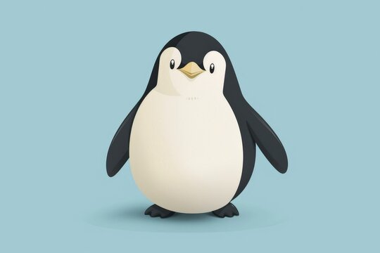 Charming Penguin Chick Illustration
