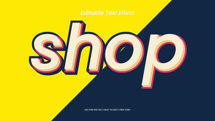 shop text effect retro