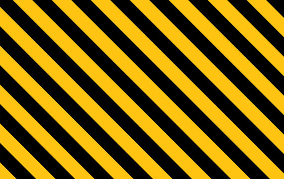 Warning yellow black diagonal stripes line. Safety stripe warning caution hazard danger road vector sign symbol.