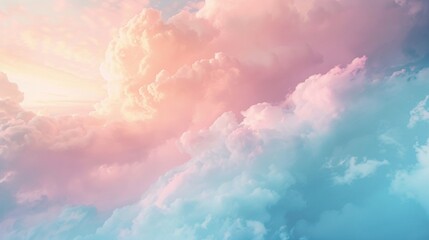 Soft pastel gradients blending seamlessly into one another, creating a dreamy, ethereal atmosphere...
