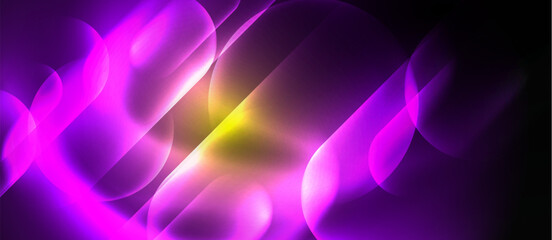 Techno concept with neon circles geometric design. Vector Illustration For Wallpaper, Banner, Background, Card, Book Illustration, landing page