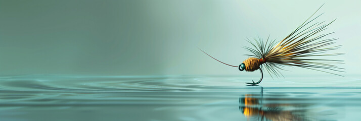 Artificial Fly Fishing Lure on Water Surface