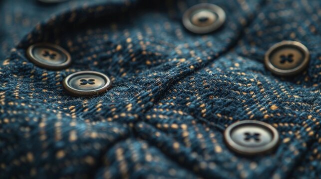 Close-up photos of specific details, such as fabric texture, stitching, buttons, or embellishments