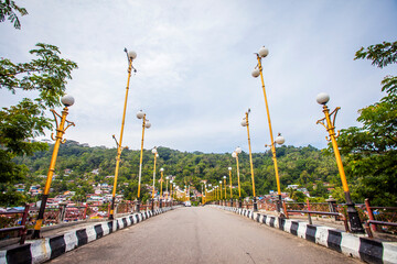 Siti Nurbaya Bridge, a famous landmark in Padang city, West Sumatera, Indonesia 