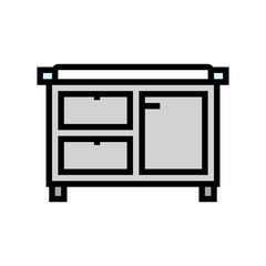 cutting board restaurant equipment color icon vector. cutting board restaurant equipment sign. isolated symbol illustration