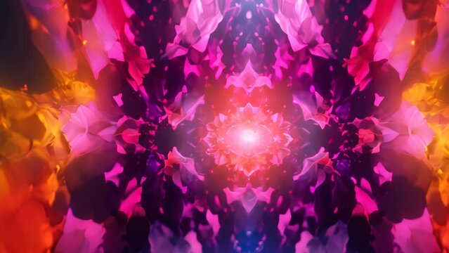 Abstract flower background. 4K Video