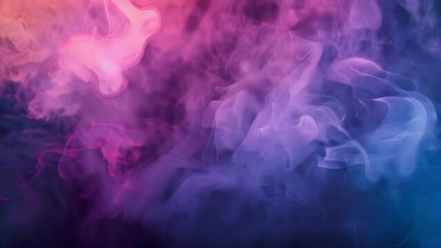 Layers of colorful smoke ranging from deep indigo to bright fuchsia add an ethereal touch to any room.