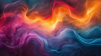 Elegant swirling colors abstract, soothing palette - obrazy, fototapety, plakaty