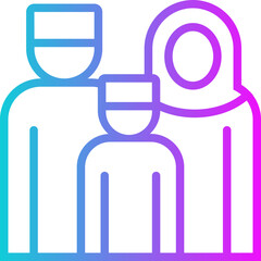 Family Gradient Icon Design Vector Ramadan