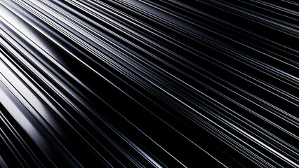 Black dark background illustration with geometric graphic elements, light effect and noise texture. 3d rendering