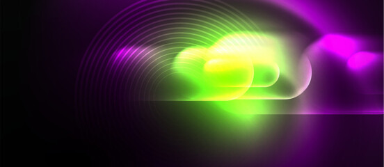 Shiny color neon glowing design. Vector Illustration For Wallpaper, Banner, Background, Card, Book Illustration, landing page