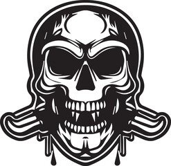 Mad Max Face Vector Design, Silhouette