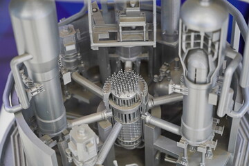 Part of the layout of a nuclear power plant.