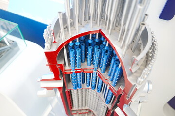 Part of the layout of a nuclear power plant.