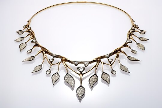 Wedding gold necklace with earrings 