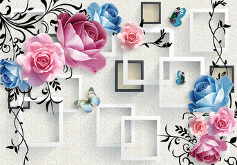  wallpaper design with flower background
