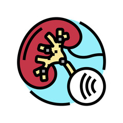 lithotripsy urology color icon vector. lithotripsy urology sign. isolated symbol illustration