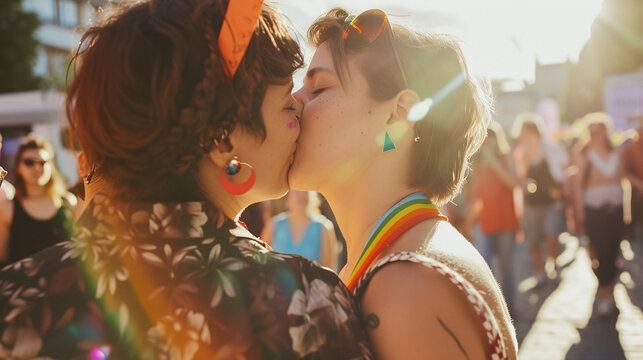 gay couple kissing