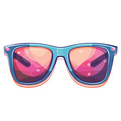 Colorful sunglasses icon cartoon vector illustration