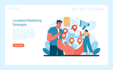 Localized Marketing Strategies concept. Tailoring campaigns to regional preferences.