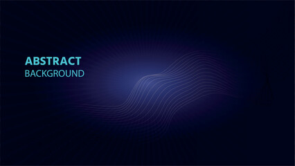 Modern purple blue gradient flowing wave lines. Dark abstract background with glowing wave. Shiny moving lines design element. Futuristic technology concept. Vector illustration