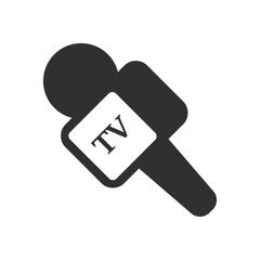 Television channel microphone sign icon vector illustration