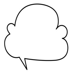 Speech bubbles with outline. Template for web design, banner, mobile app, landing page and infographics.