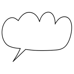 Speech bubbles with outline. Template for web design, banner, mobile app, landing page and infographics.